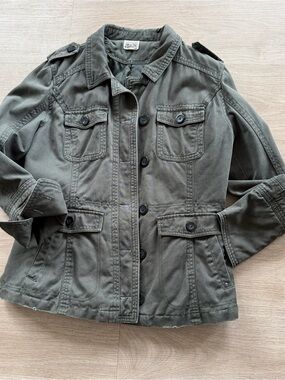 Converse Olive Green Utility Jacket with Button Front